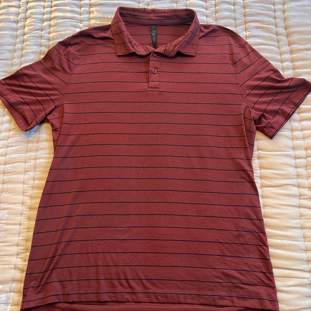 Lululemon Maroon Polo Shirt Classic Style